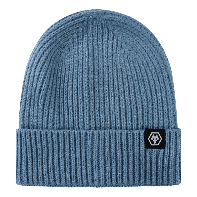 Wolverhampton Wanderers Store | Shop Official Ribbed Beanie Hat – Blue Wolves Gear